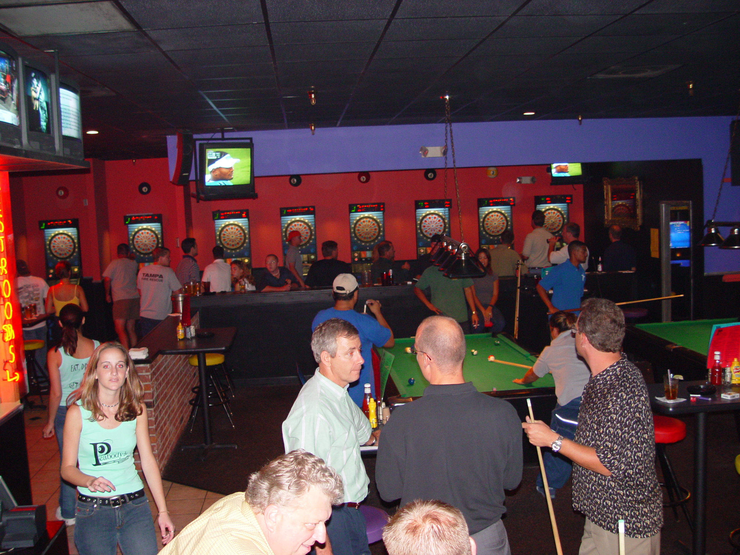 The dart area from above at Peabody's in 2002